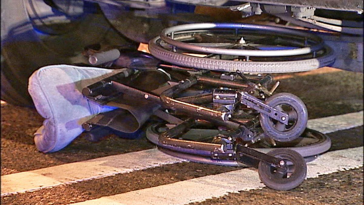 Man in wheelchair struck by semi truck