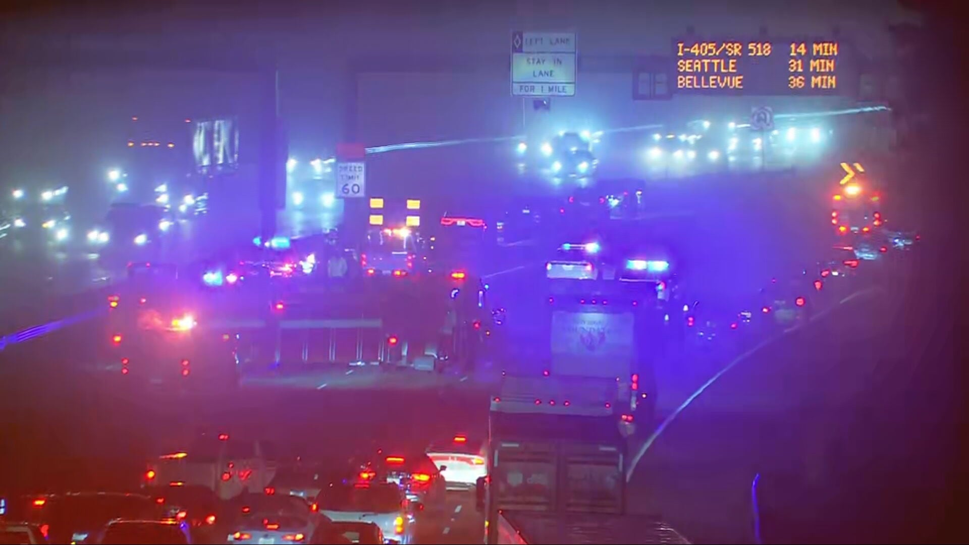 파이프 I-5 북행서 21중 추돌 아수라장…출근길 극심한 정체